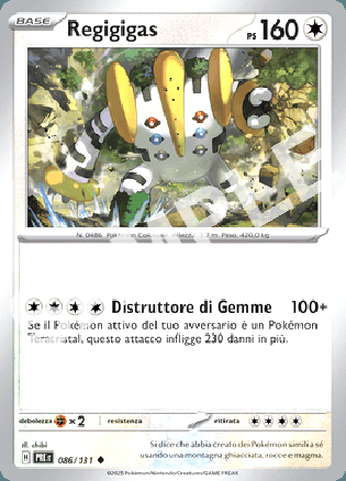 86/131 Regigigas - EVOLUZIONI PRISMATICHE
