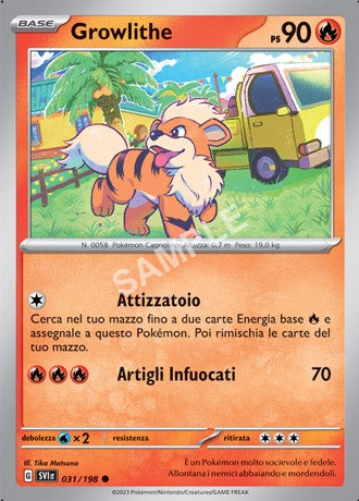 31 - Growlithe - SCARLATTO E VIOLETTO