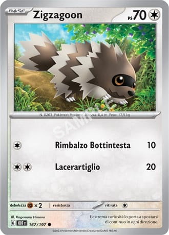 167/197 Zigzagoon - OSSIDIANA INFUOCATA - OBF