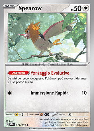 21/165 Spearow - 151 (MEW)