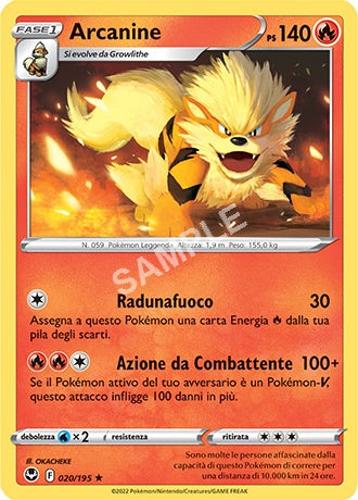 20/195 Arcanine - TEMPESTA ARGENTATA