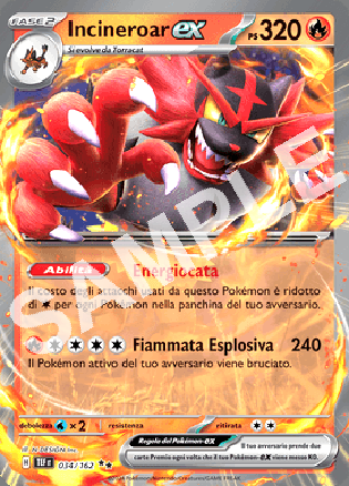 34/162 Incineroar EX - CRONOFORZE