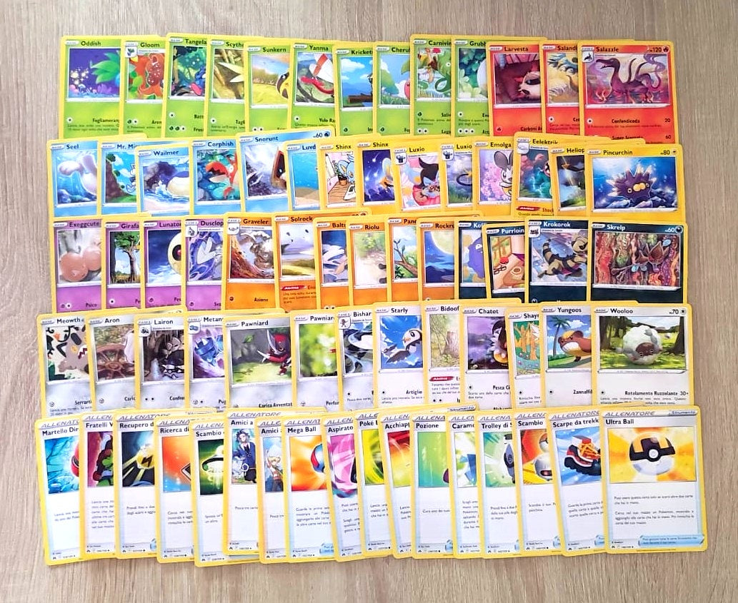 POKEMON - Set Completo COMUNI + NON COMUNI - ZENIT REGALE