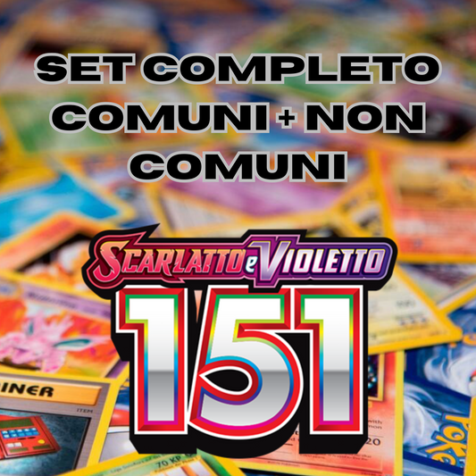 POKEMON - Set Completo COMUNI + NON COMUNI - POKEMON 151 - MEW