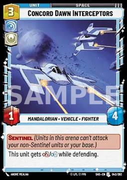 42. Intercettori Di Concord Dawn  - STAR WARS UNLIMITED - SHD