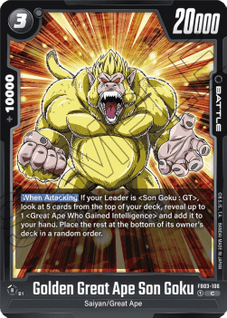 106. Golden Great Ape Son Goku - RAGING ROAR - FB03