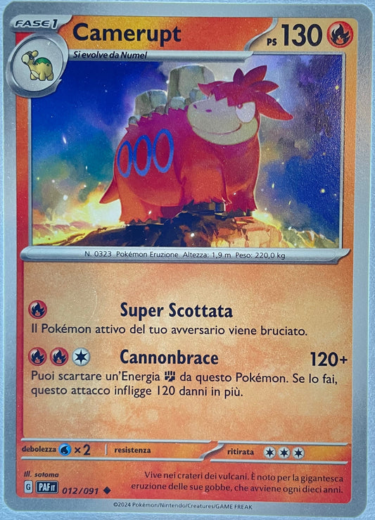 12/91 Camerupt - DESTINO DI PALDEA - PAF - ITA