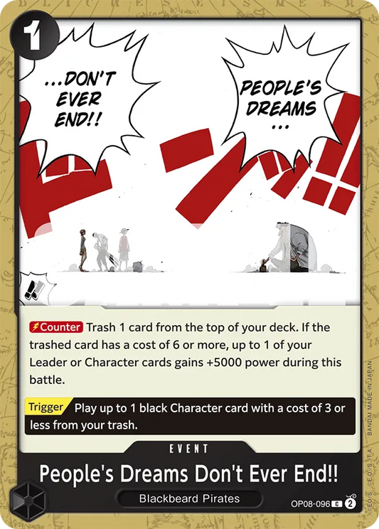 96. People's Dreams Don't Ever End!! - OP08 - TWO LEGENDS