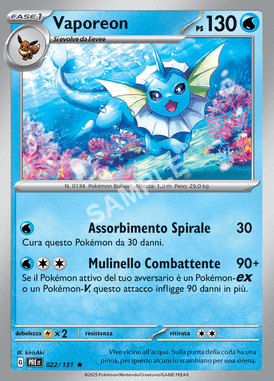 22/131 Vaporeon - EVOLUZIONI PRISMATICHE