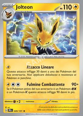 29/131 Jolteon - EVOLUZIONI PRISMATICHE