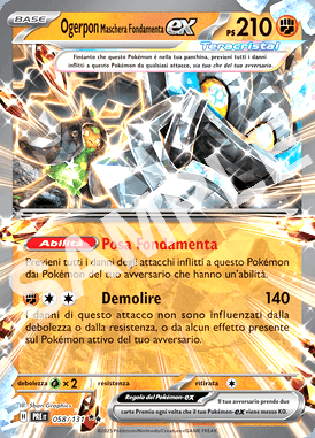 58/131 Ogerpon Maschera Fondamenta EX - EVOLUZIONI PRISMATICHE
