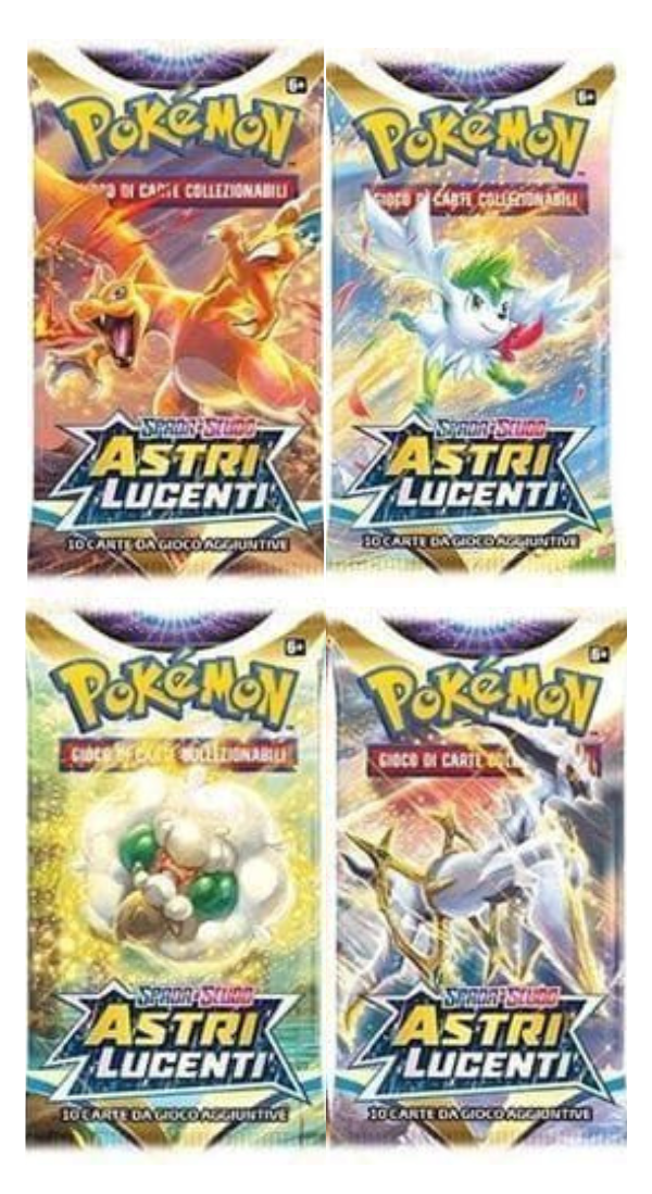 4x Busta Pokemon ASTRI LUCENTI ART SET COMPLETO - ITA