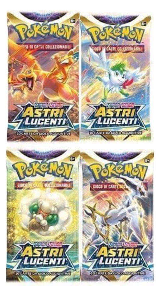 4x Busta Pokemon ASTRI LUCENTI ART SET COMPLETO - ITA
