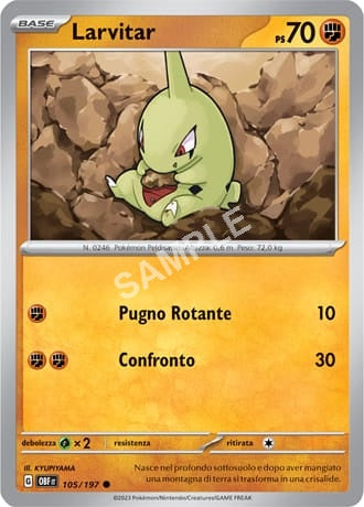 105/197 Larvitar - OSSIDIANA INFUOCATA - OBF