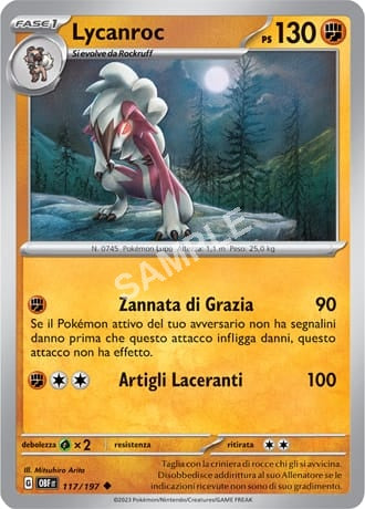 117/197 Lycanroc - OSSIDIANA INFUOCATA - OBF