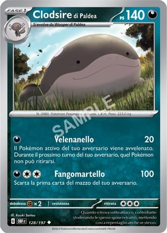 128/197 Clodsire di Paldea - OSSIDIANA INFUOCATA - OBF