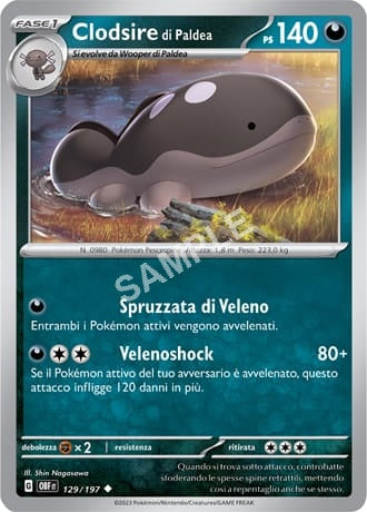 129/197 Clodsire di Paldea - OSSIDIANA INFUOCATA - OBF