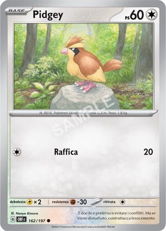 162/197 Pidgey - OSSIDIANA INFUOCATA - OBF