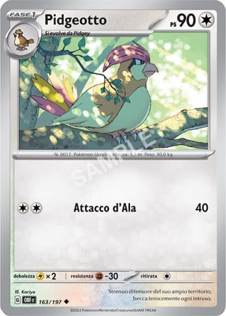 163/197 Pidgeotto - OSSIDIANA INFUOCATA - OBF