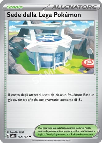 192/197 Sede Della Lega Pokémon - OSSIDIANA INFUOCATA - OBF