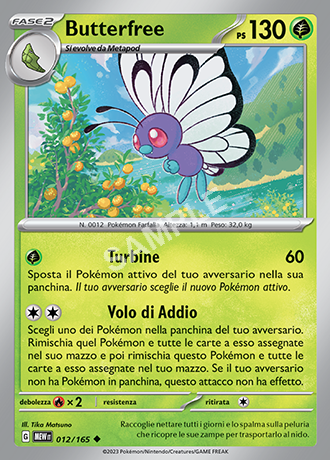 12/165 Butterfree - 151 (MEW)