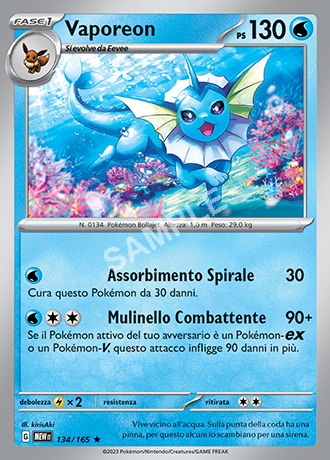 134/165 Vaporeon - 151 (MEW)