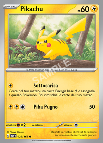 25/165 Pikachu - 151 (MEW)