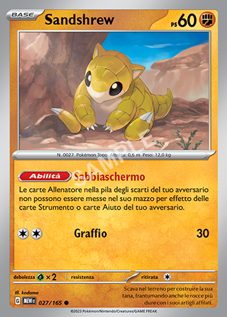 27/165 Sandshrew - 151 (MEW)