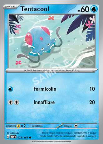 72/165 Tentacool - 151 (MEW)