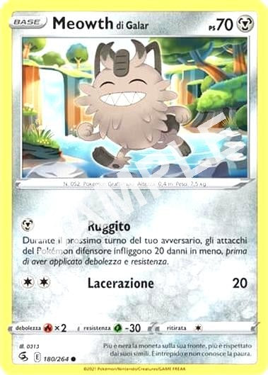 180/264 Meowth di Galar - COLPO FUSIONE