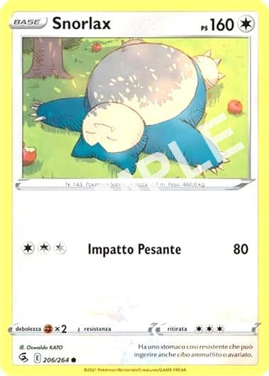 206/264 Snorlax - COLPO FUSIONE