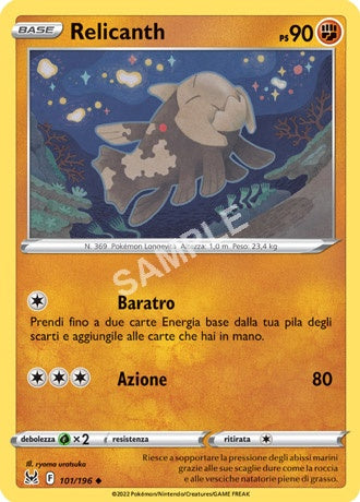 101/196 Relicanth - ORIGINE PERDUTA