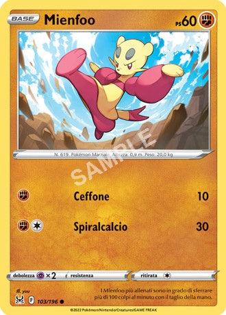 103/196 Mienfoo - ORIGINE PERDUTA