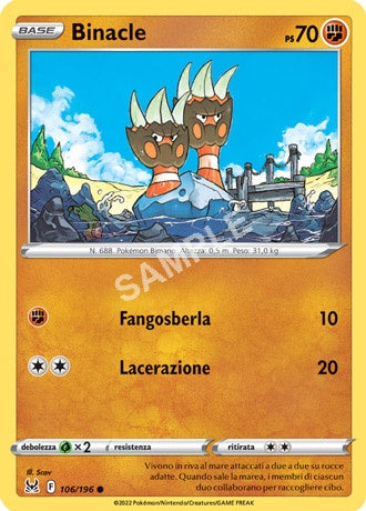 106/196 Binacle - ORIGINE PERDUTA