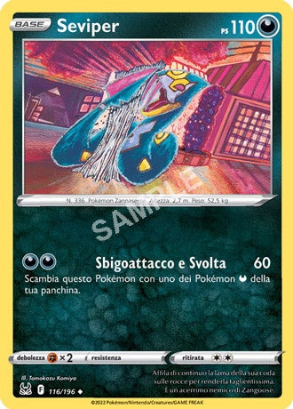 116/196 Seviper - ORIGINE PERDUTA