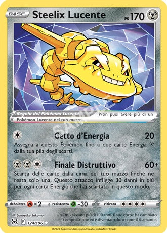124/196 Steelix LUCENTE - ORIGINE PERDUTA