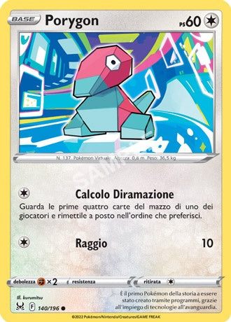 140/196 Porygon - ORIGINE PERDUTA