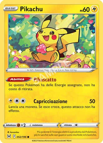 52/196 Pikachu - ORIGINE PERDUTA