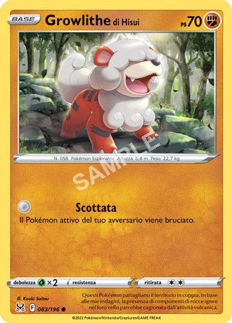 83/196 Growlithe di Hisui - ORIGINE PERDUTA