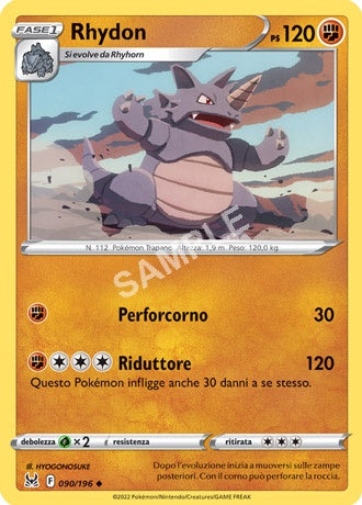 90/196 Rhydon - ORIGINE PERDUTA