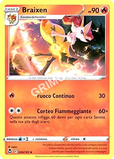 26/195 Braixen - TEMPESTA ARGENTATA