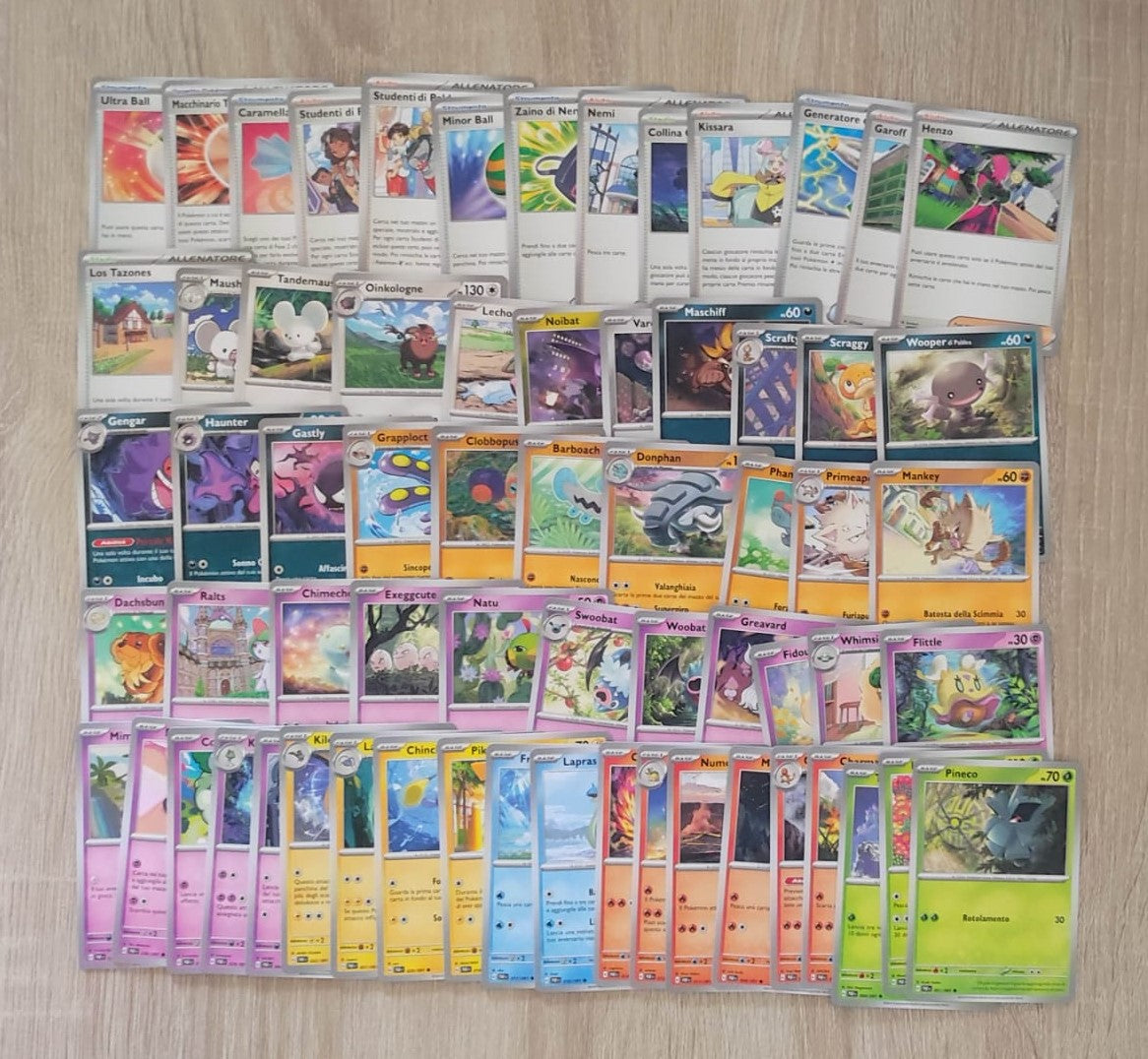 POKEMON - Set Completo COMUNI + NON COMUNI - DESTINO DI PALDEA